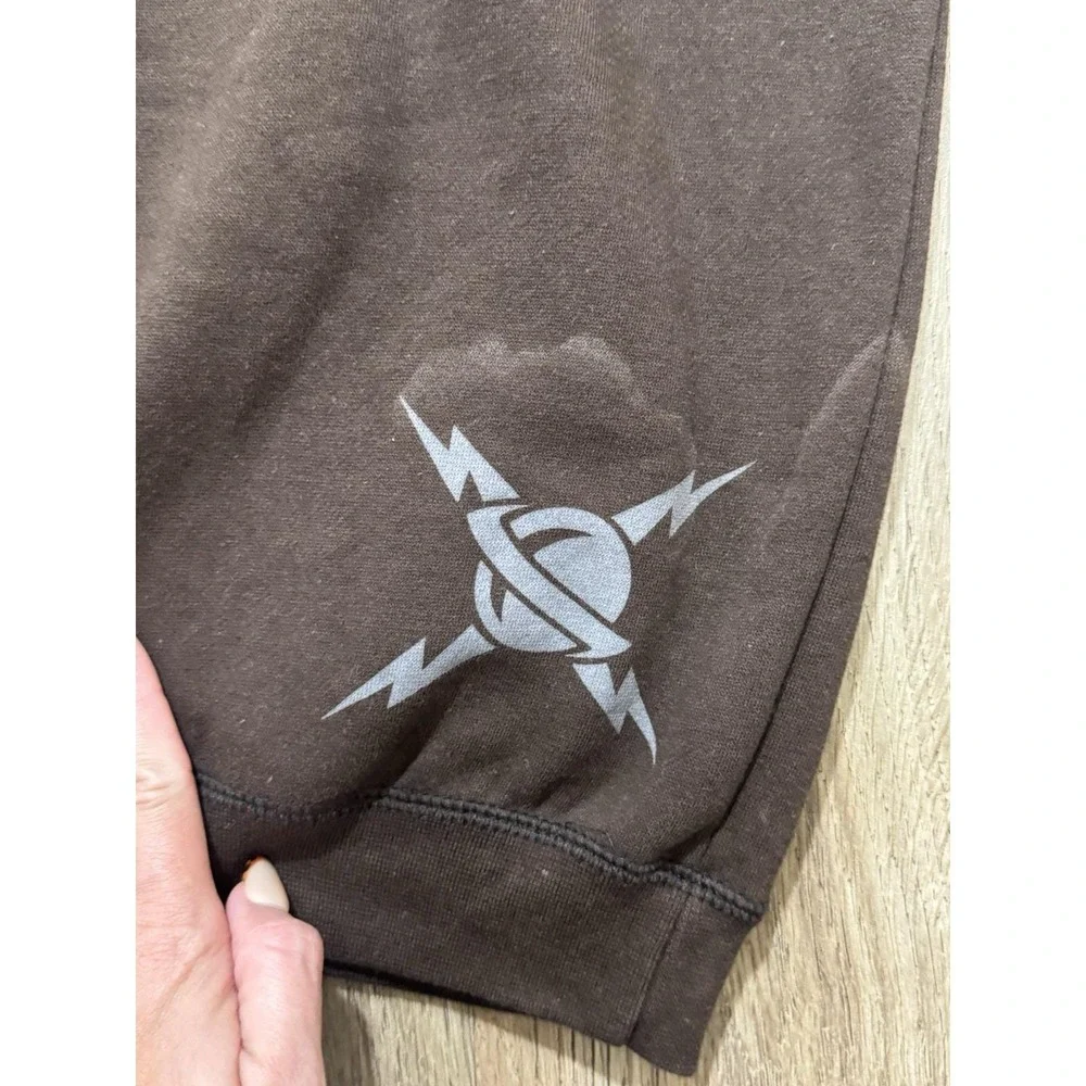 Y2K Lost Enterprises Surfboard Brown Zip Up Hoodie Size M - Picture 11 of 13